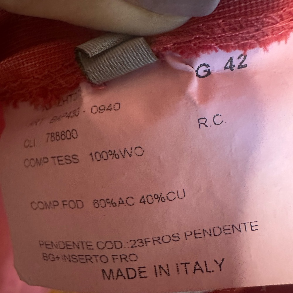 Boglioli Made in Italy Coral 💯Wool Coat, Unstructured Italian Tailoring, Size 8 - Picture 5 of 10